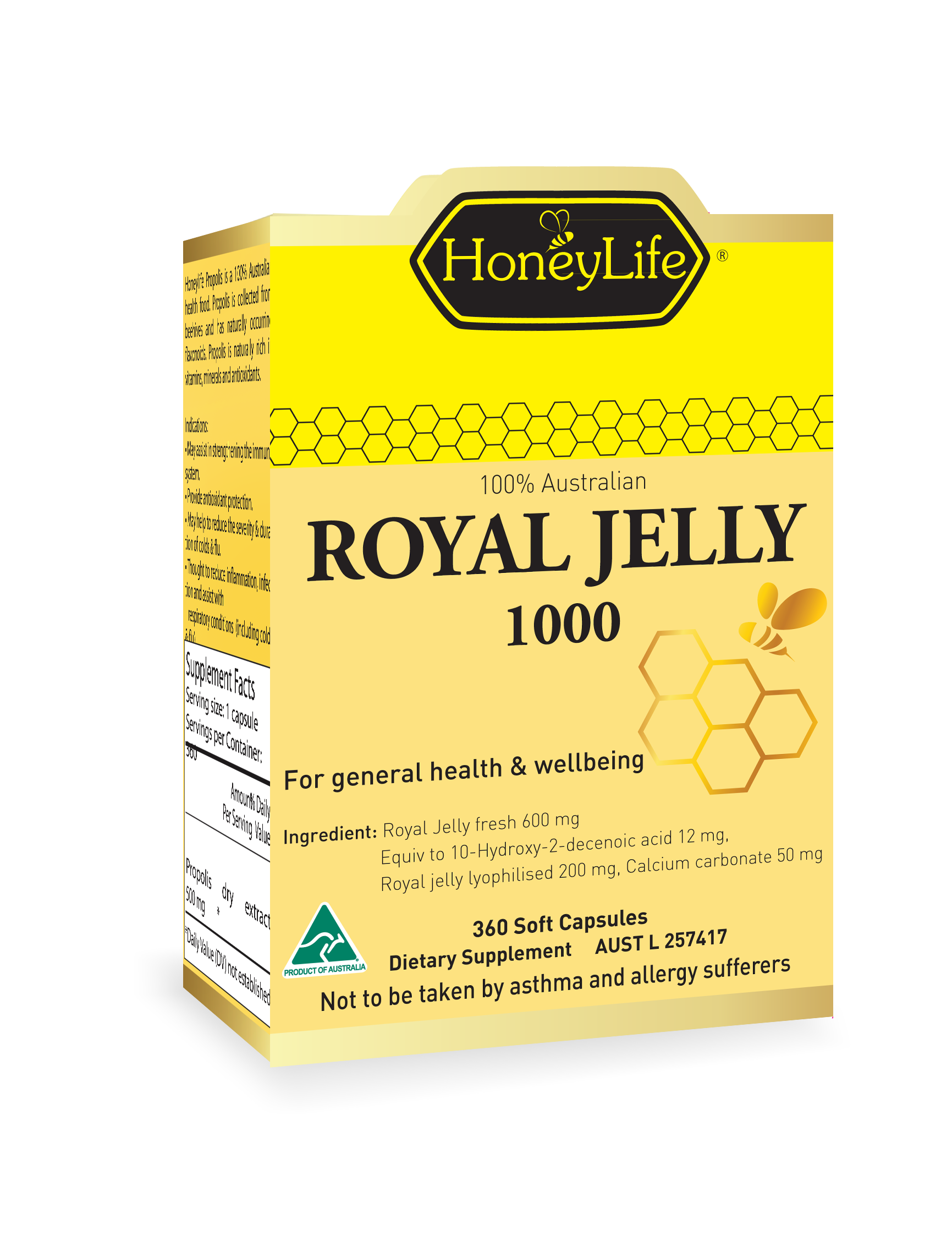 Honeylife 蜂王漿膠囊 360 粒