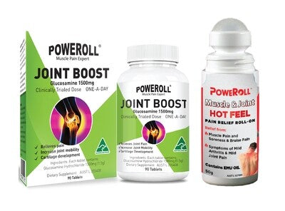[GÓI SẢN PHẨM] PoweRoll Plus Dầu Emu Nóng + Glucosamine Tăng Cường Khớp