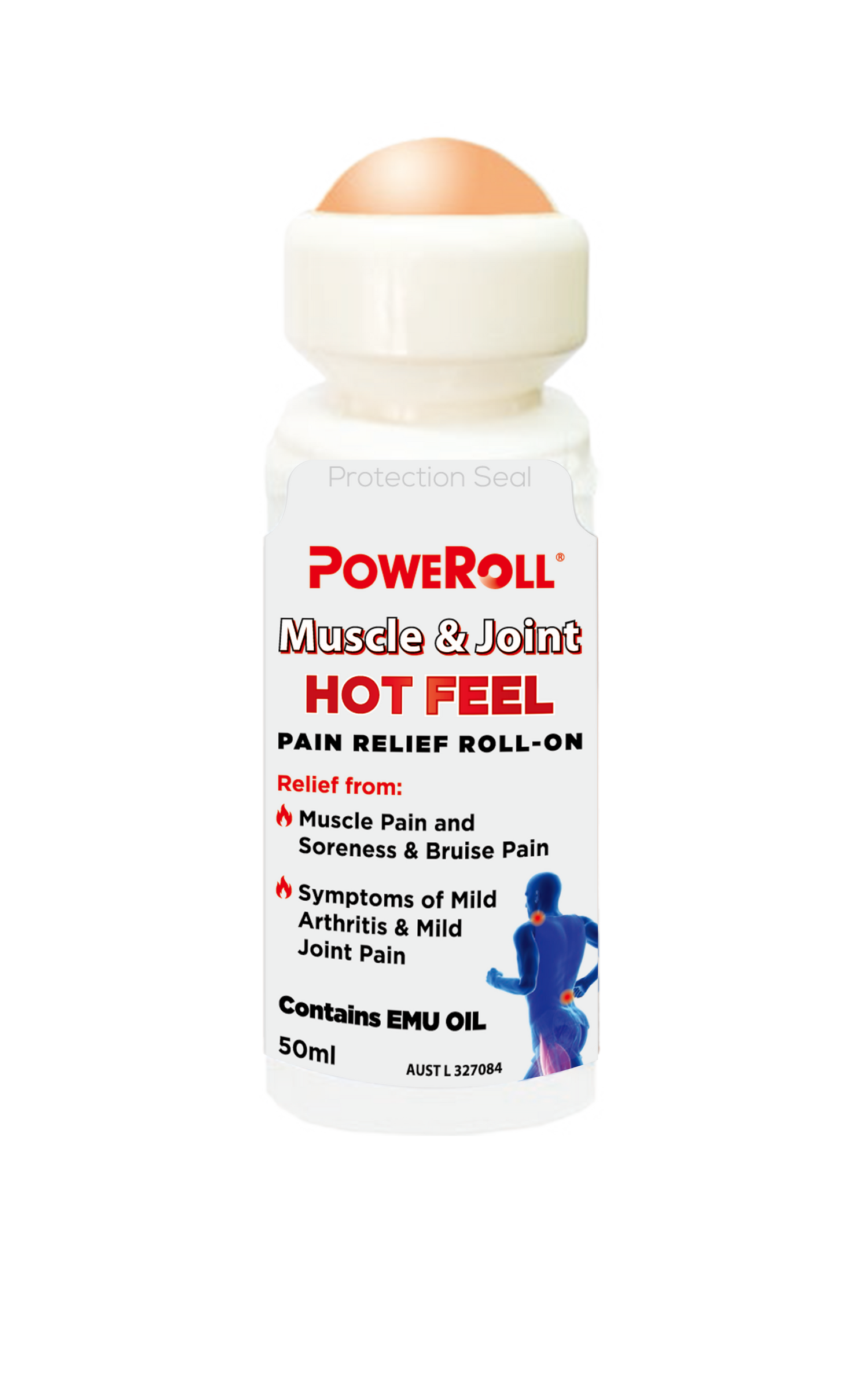 Lăn giảm đau cơ và khớp PoweRoll Hot Feel 50ml 