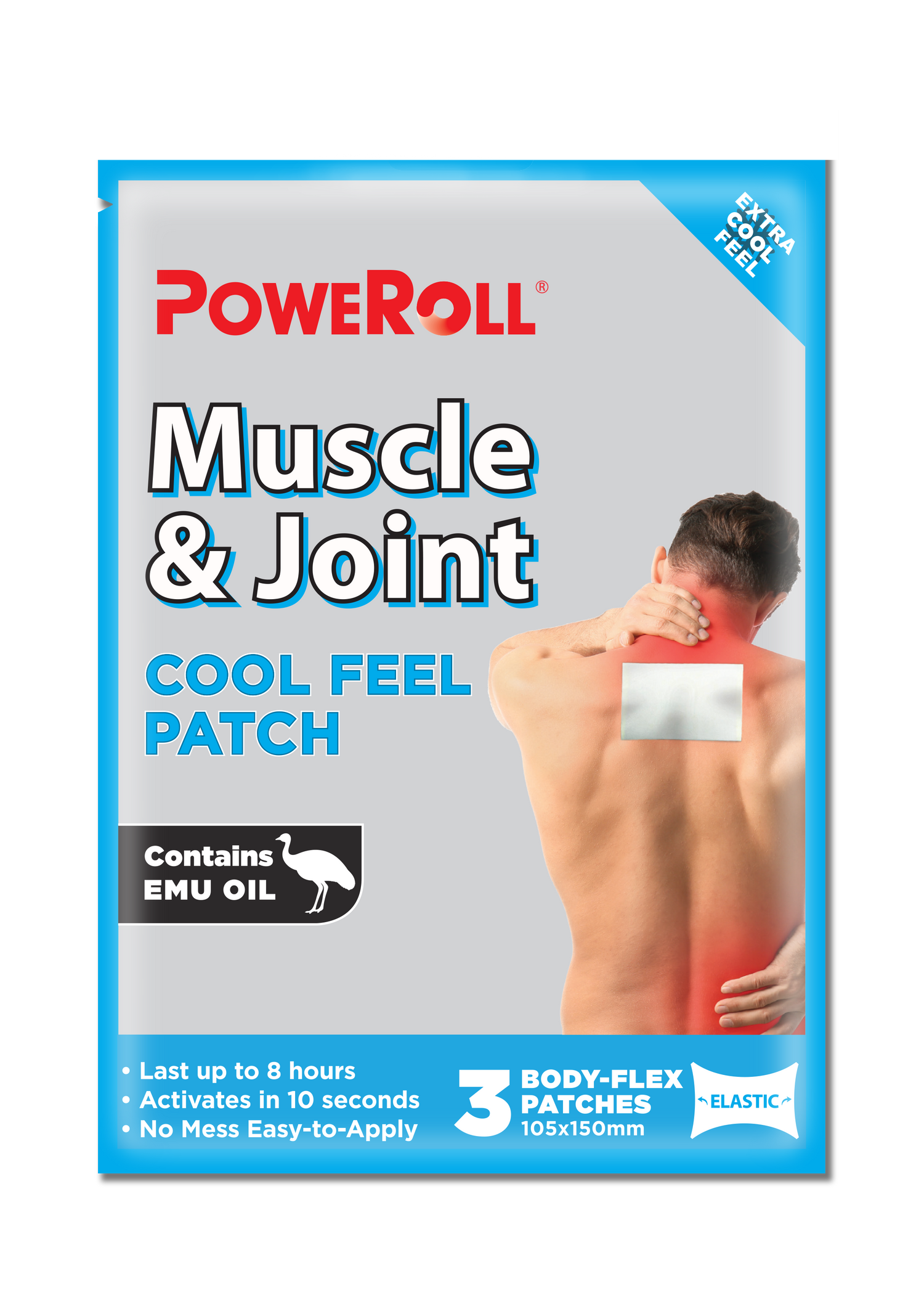 Miếng dán làm mát cơ và khớp PoweRoll (3 miếng, 10.5cm * 15cm) 